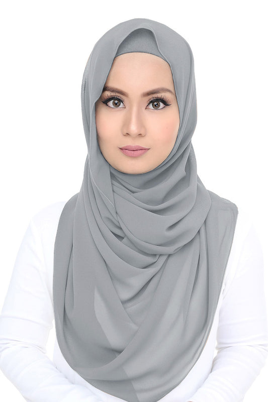 Lush (snood) Chiffon -Light Grey