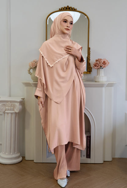 Serene Melur in Apricot Pink