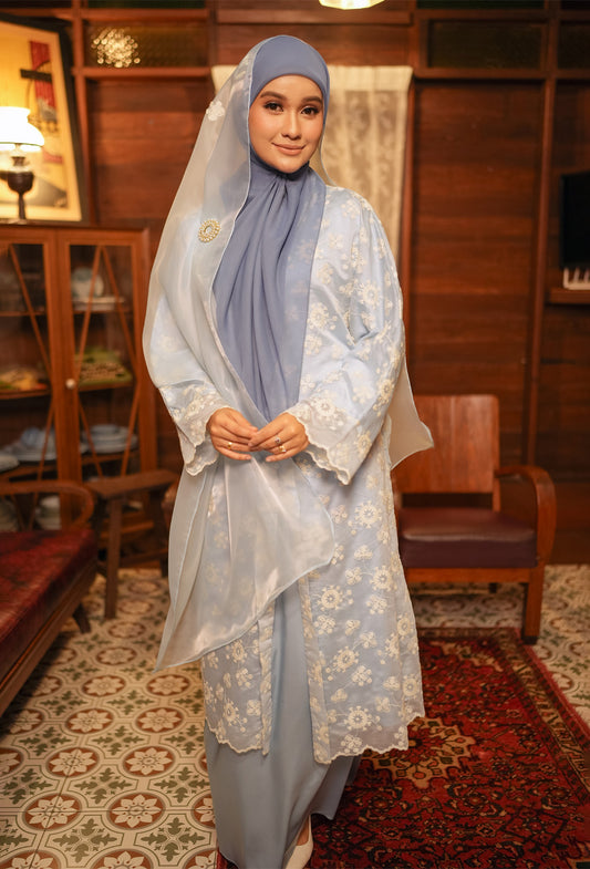 Kurung Kesuma in Baby Blue [Pre - Order -15 March]