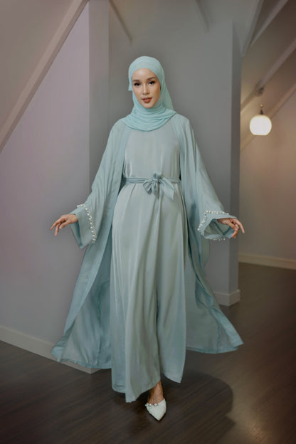 Abaya Rania in Cyan Blue