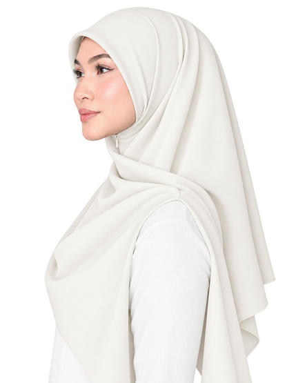 Bawal / Khimar 2 in 1 in Off White