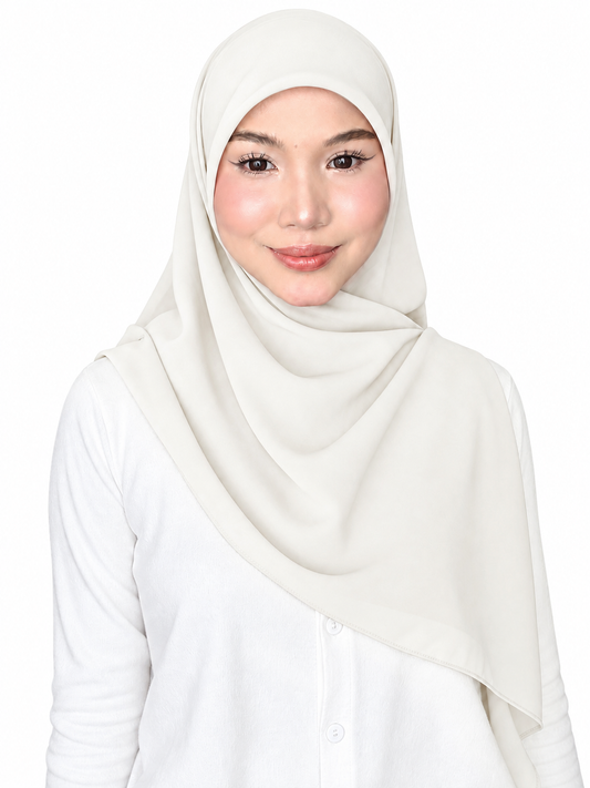 Bawal / Khimar 2 in 1 in Off White