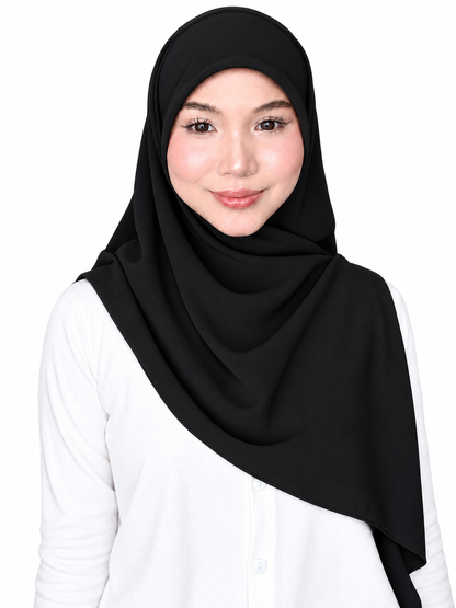 Bawal / Khimar 2 in 1 in Black