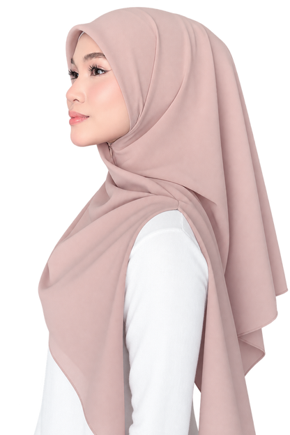 Bawal / Khimar 2 in 1 in Chocolate