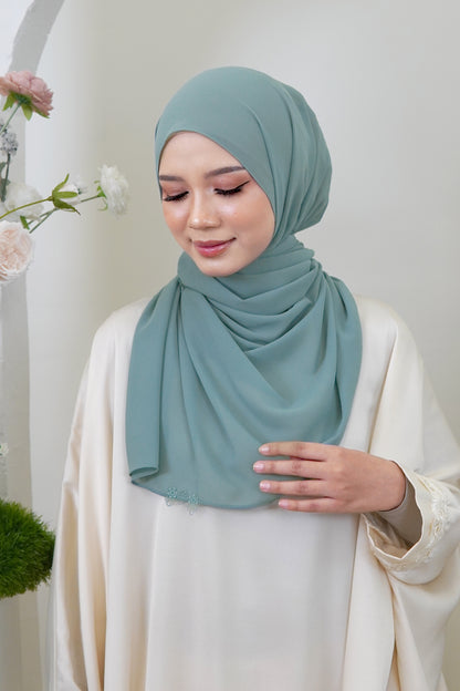 Sumayya Shawl in Crystal Teal