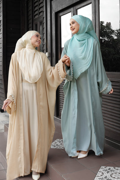 Abaya Rania in Cyan Blue