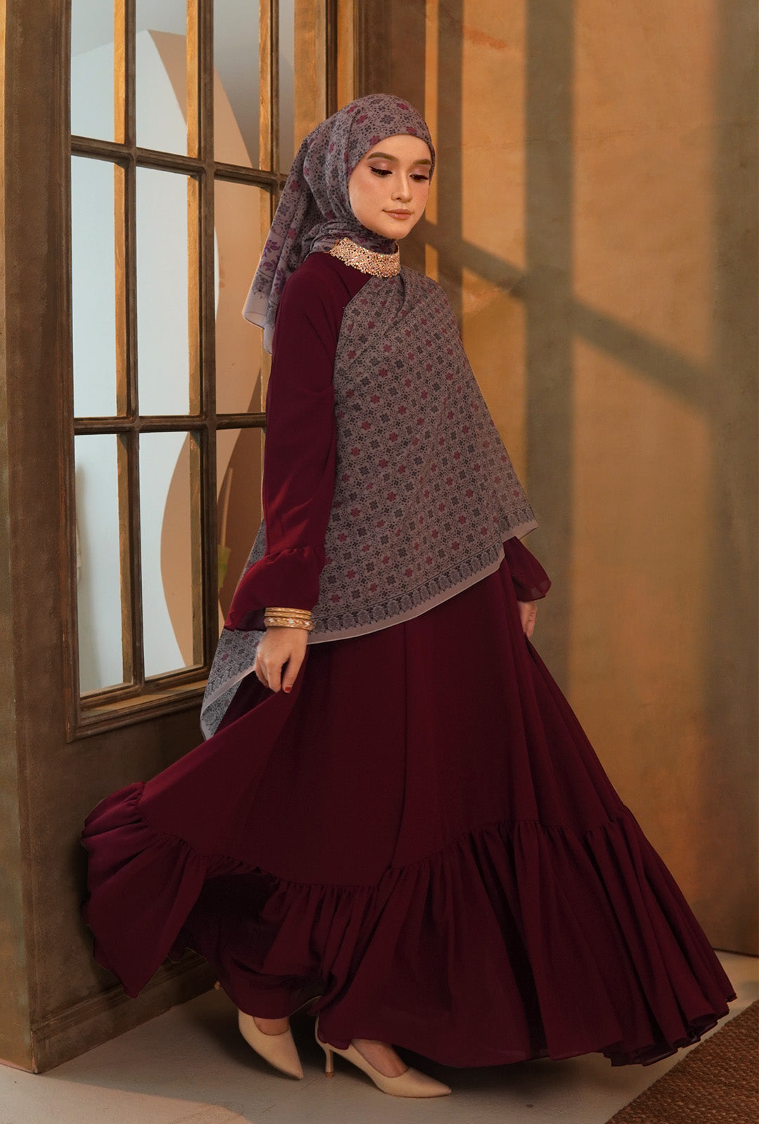 Soniya Dress in Maroon [Pre - Order]