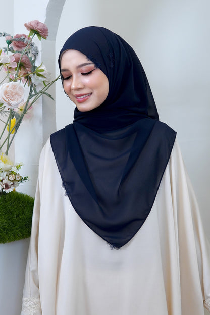 Sumayya Shawl in Navy Blue