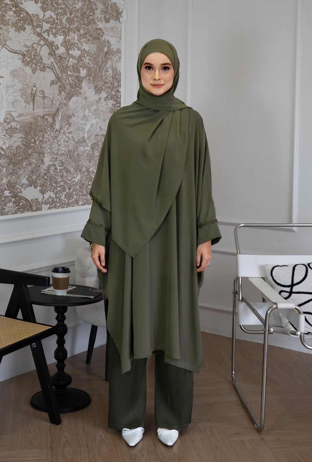 Serene Melur in Olive Green