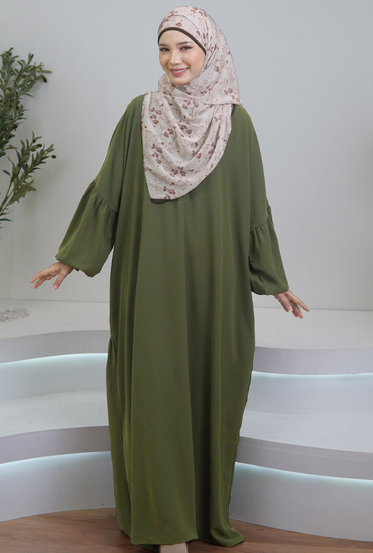 Nyla Dress in Olive Green