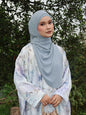 Standard Hoodie Chiffon Shawl Halfmoon in Pastel Blue