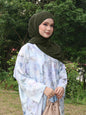 Standard Hoodie Chiffon Shawl Halfmoon in Olive