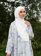 Standard Hoodie Chiffon Shawl Halfmoon in White