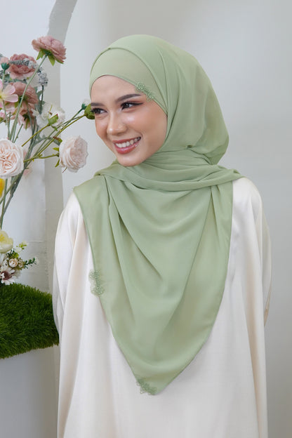 Sumayya Shawl in Tea Green