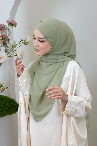 Sumayya Shawl in Tea Green