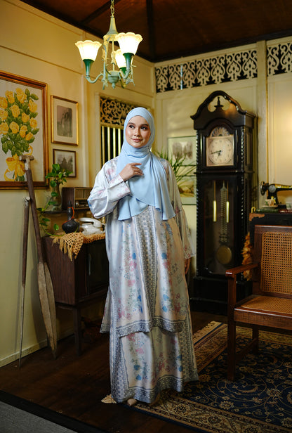 Kurung Melur Pastel Blue