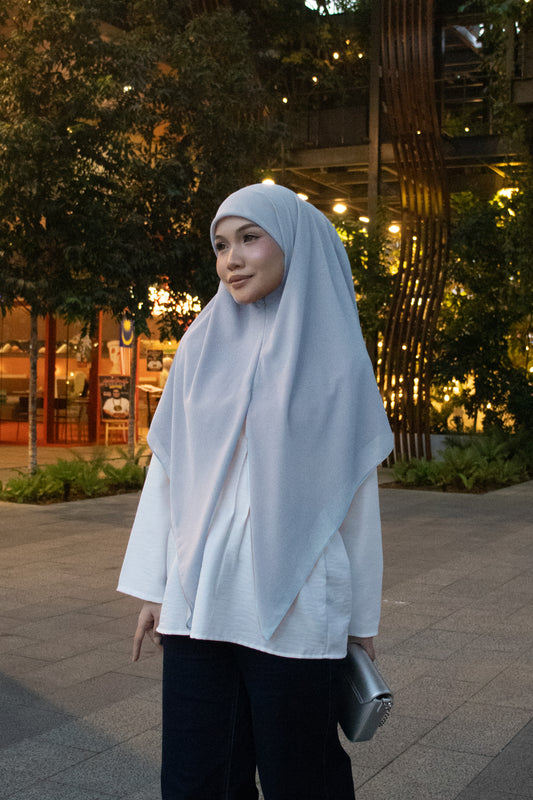 Bawal / Khimar 2 in 1 in Baby Blue