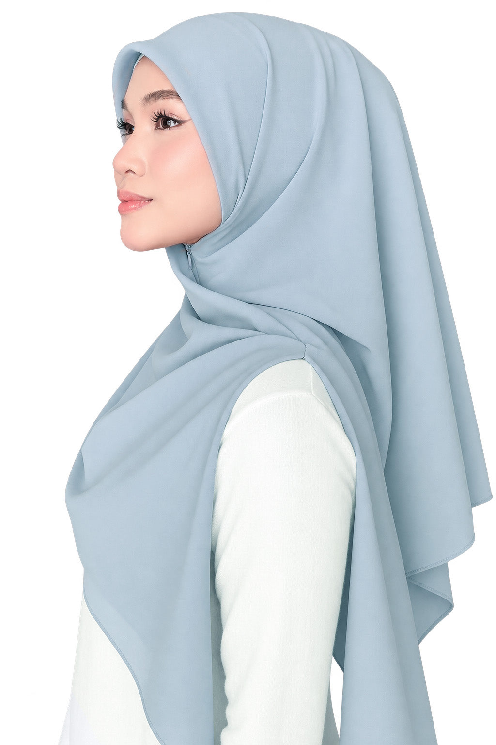 Bawal / Khimar 2 in 1 in Baby Blue