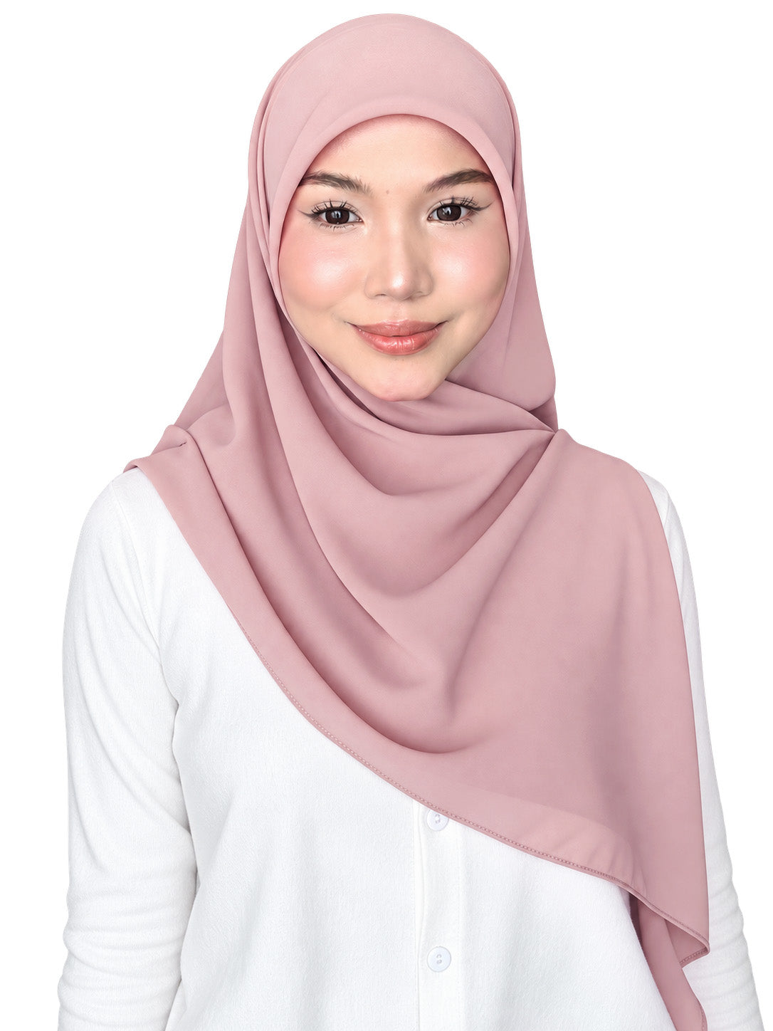 Bawal / Khimar 2 in 1 in Baby Pink
