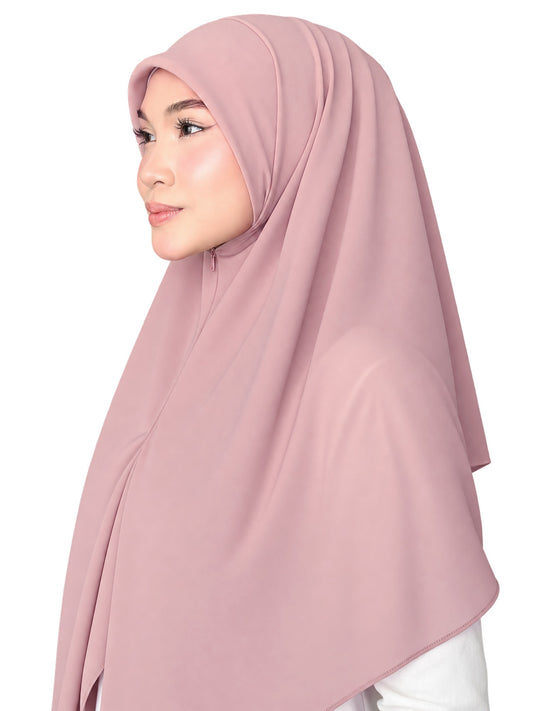 Bawal / Khimar 2 in 1 in Baby Pink