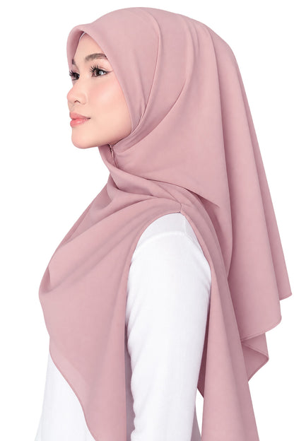 Bawal / Khimar 2 in 1 in Baby Pink