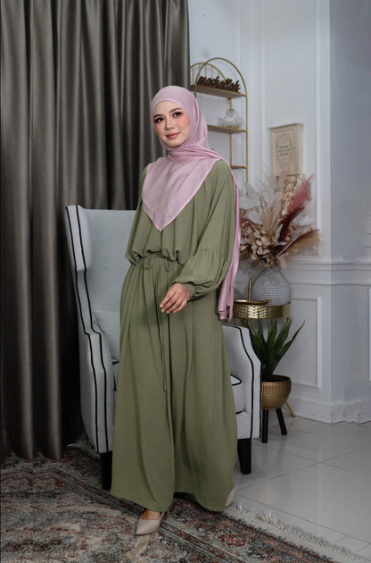 Yana Dress in Dusty Olive