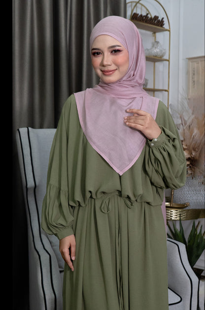 Yana Dress in Dusty Olive