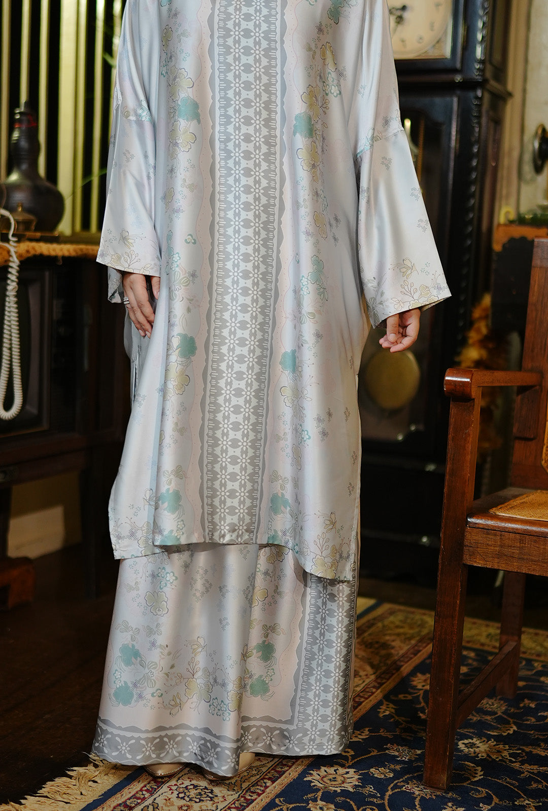 Kurung Melur Pastel Green