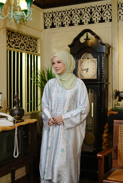 Kurung Melur Pastel Green