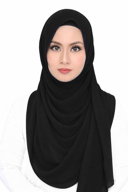 BUY 4 GET 1 FREE (MAXI HOODIE CHIFFON HALFMOON)