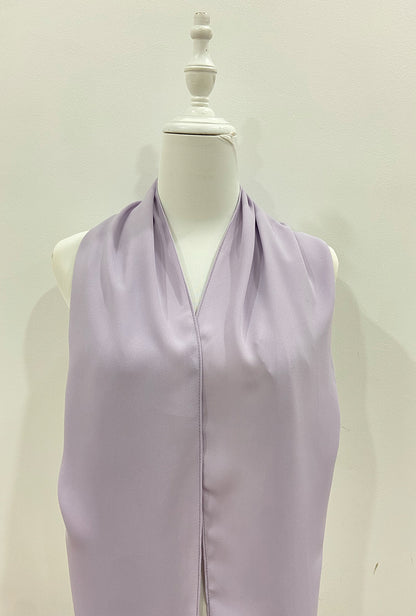 Maxi Hoodie Chiffon Shawl Halfmoon in Lilac
