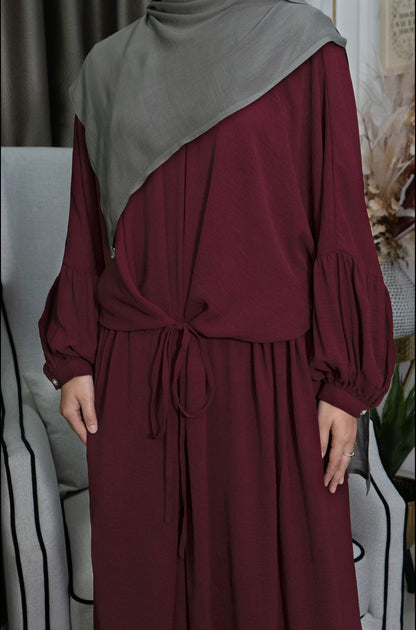 Yana Dress in Maroon