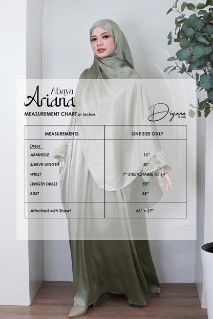 Abaya Ariana in Steel Grey