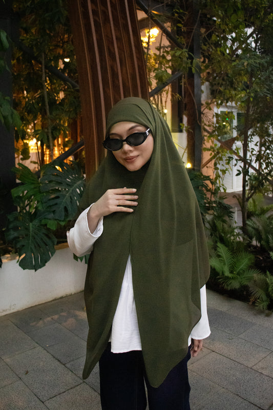 Bawal / Khimar 2 in 1 in Olive