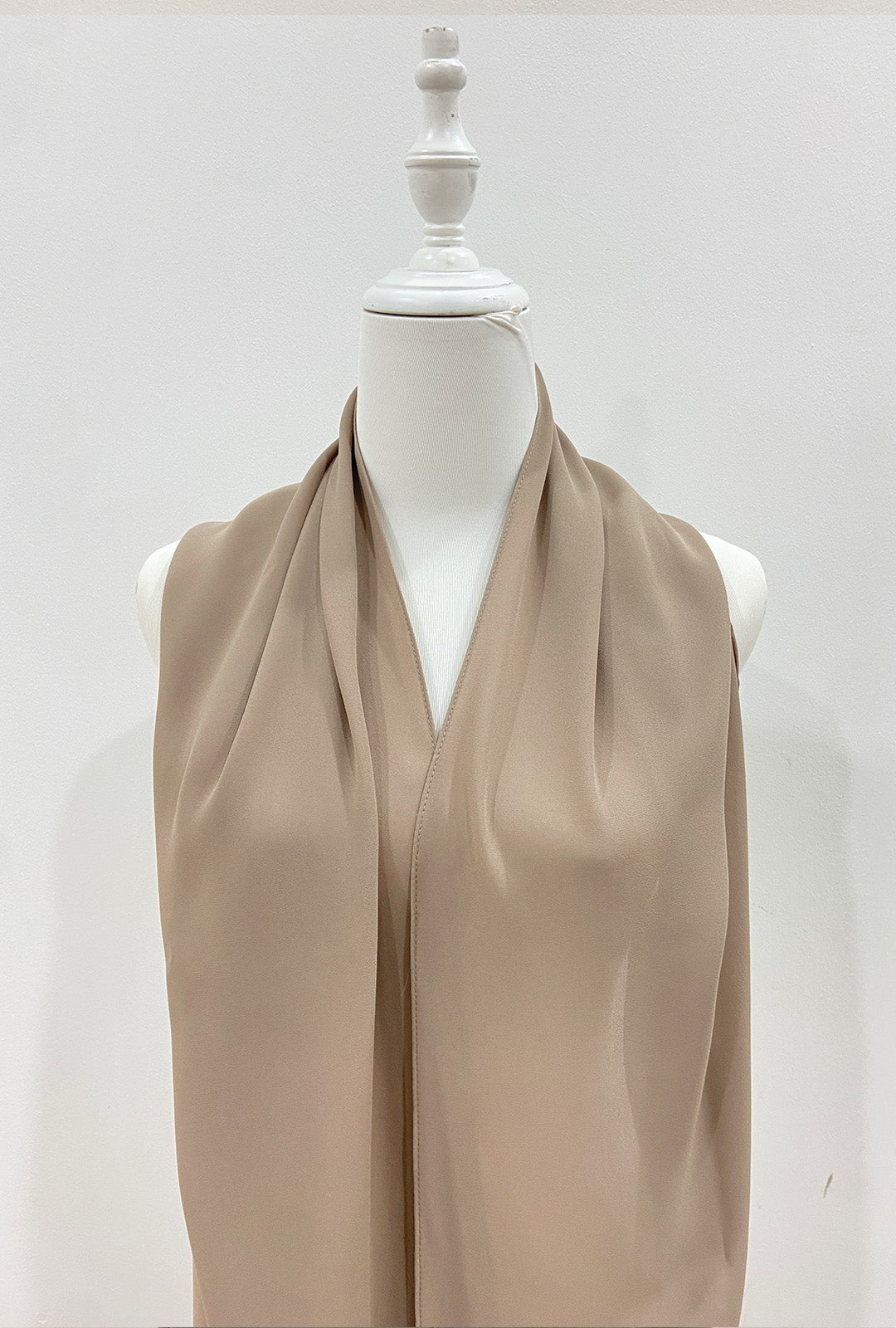 Maxi Hoodie Chiffon Shawl Halfmoon in Ovaltine