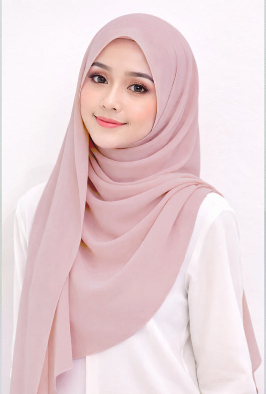 Maxi Hoodie Chiffon Shawl Halfmoon in Paddle Pop Pink