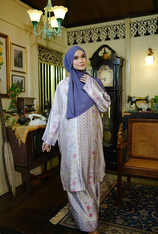 Kurung Melur Pastel Purple