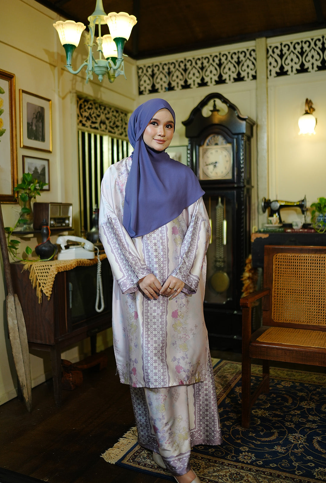 Kurung Melur Pastel Purple
