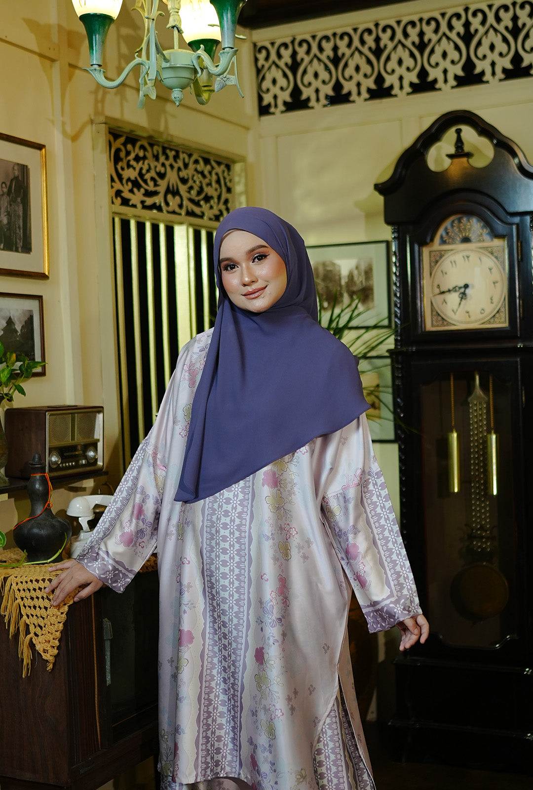 Kurung Melur Pastel Purple