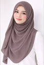 Maxi Hoodie Chiffon Shawl Halfmoon in Rose Taupe