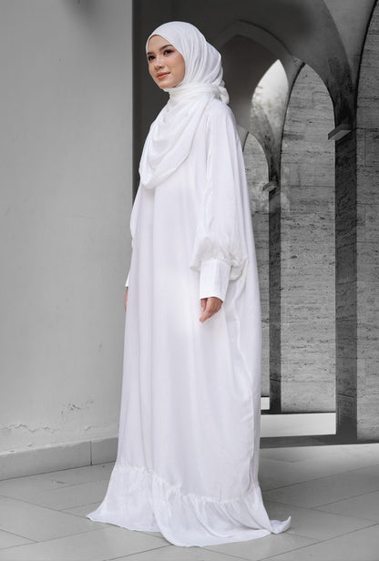 ZAHEERA TELEKUNG DRESS IN WHITE [PRE- ORDER]