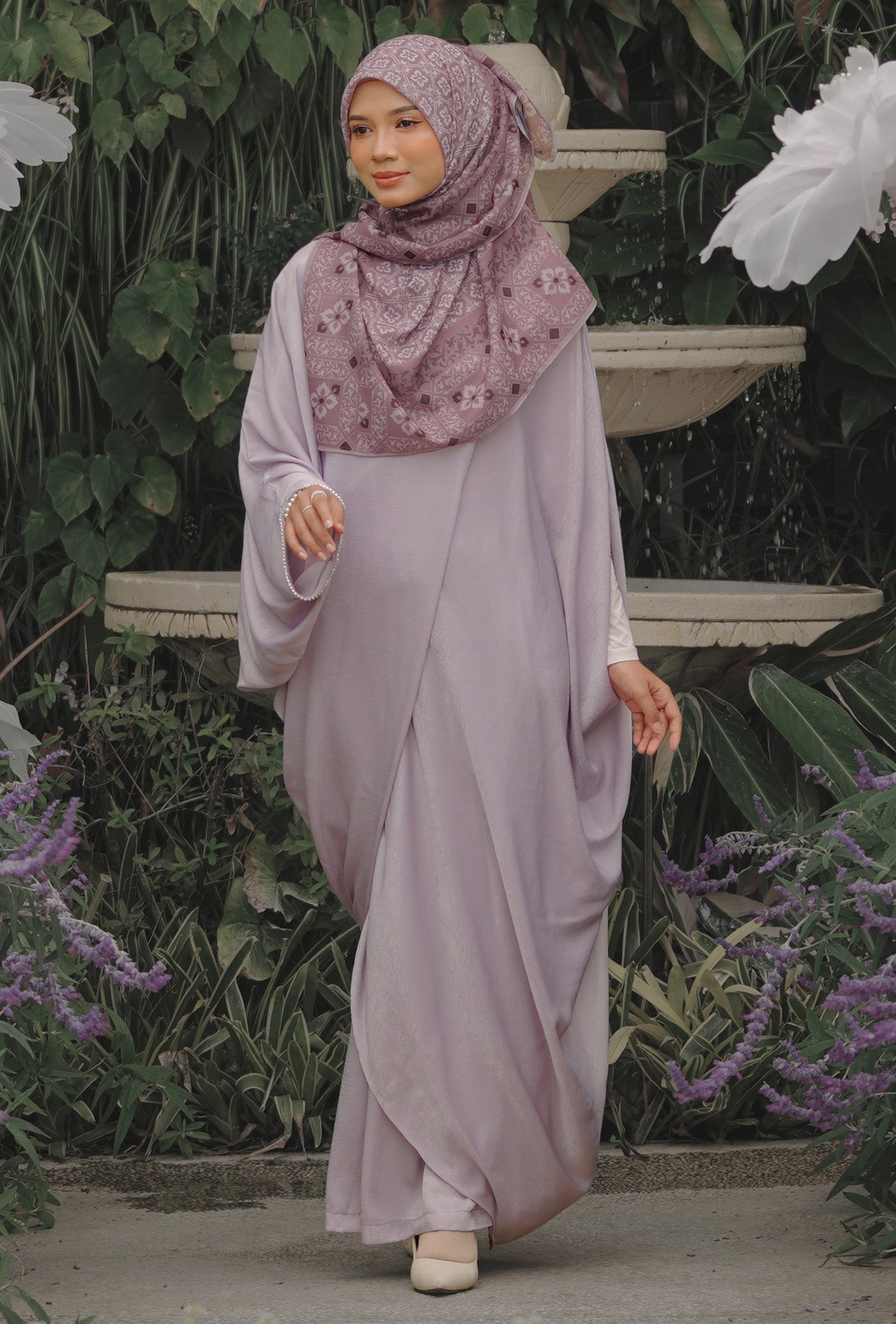 Kaftan Arissa in Lilac (NO BEADS)