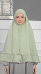 Khimar with Organza - Pistachio